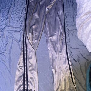 Realisation Par Silver Joggers with Black Stripes